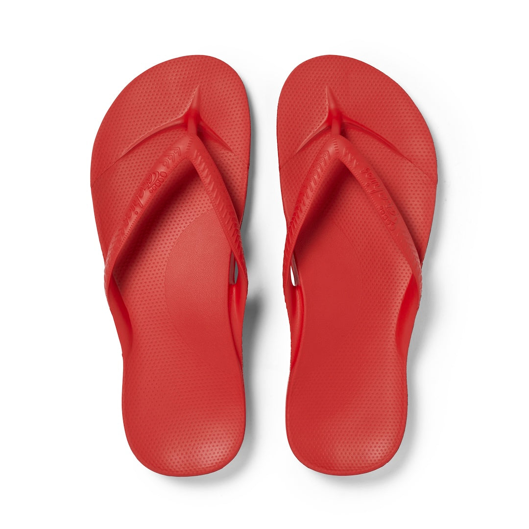 Arch Support Flip Flops - Classic - Chilli Red 