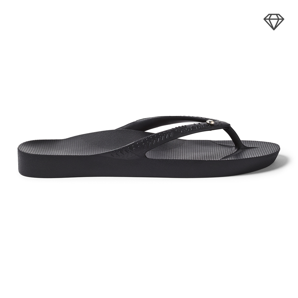  Arch Support Flip Flops - Classic - Crystal Black 