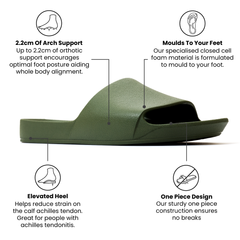 Arch Support Slides - Classic - Olive