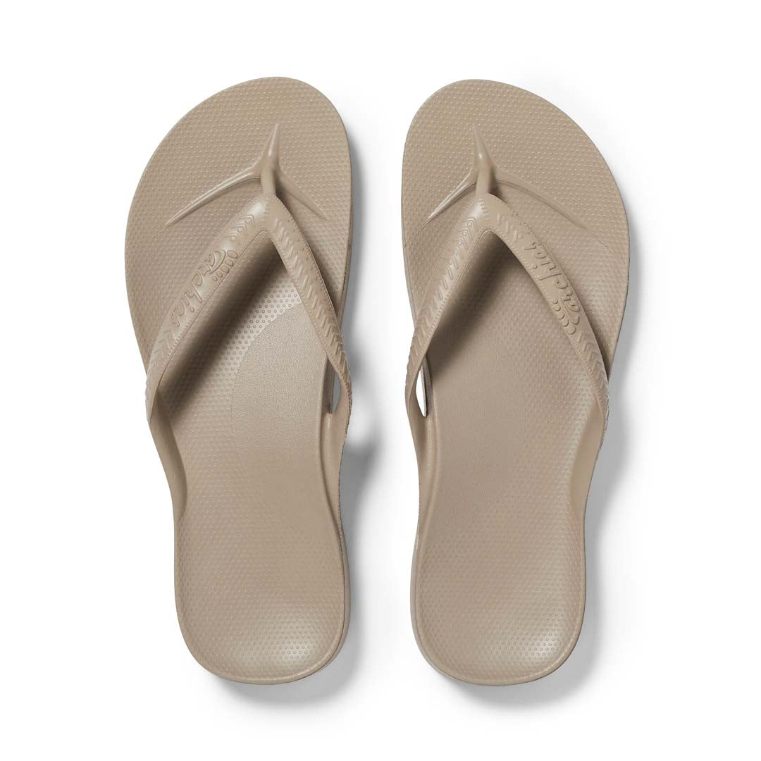 Arch Support Flip Flops - Classic - Taupe 